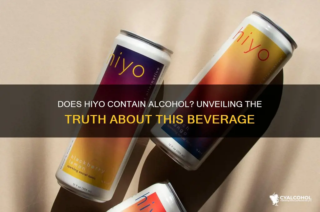 does hiyo have alcohol