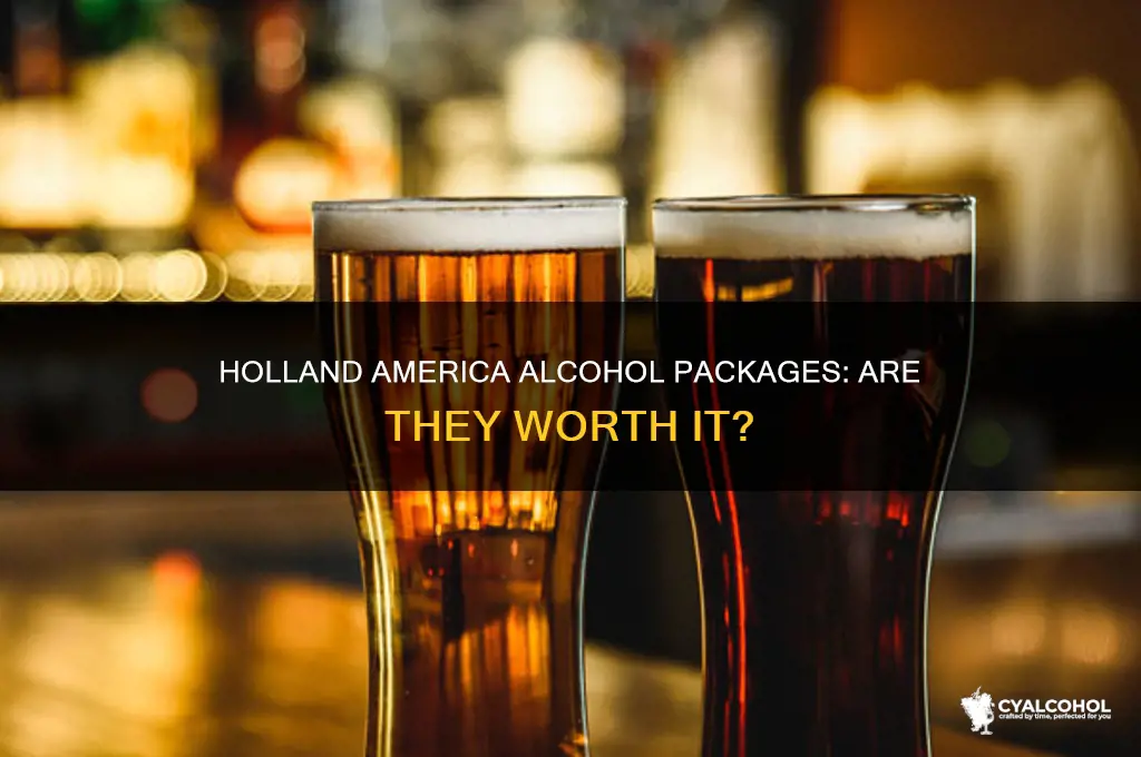 does holland america cruise line have alcohol packages