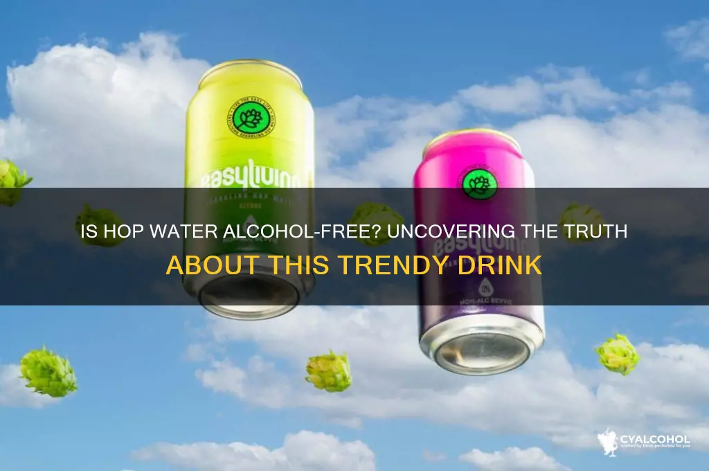 does hop water have any alcohol