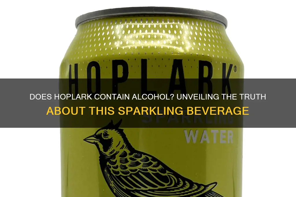 does hoplark have alcohol