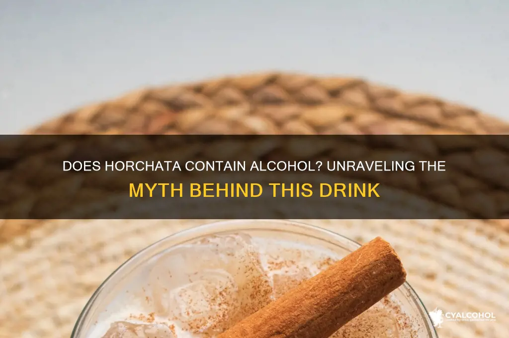 does horchata have alcohol in it