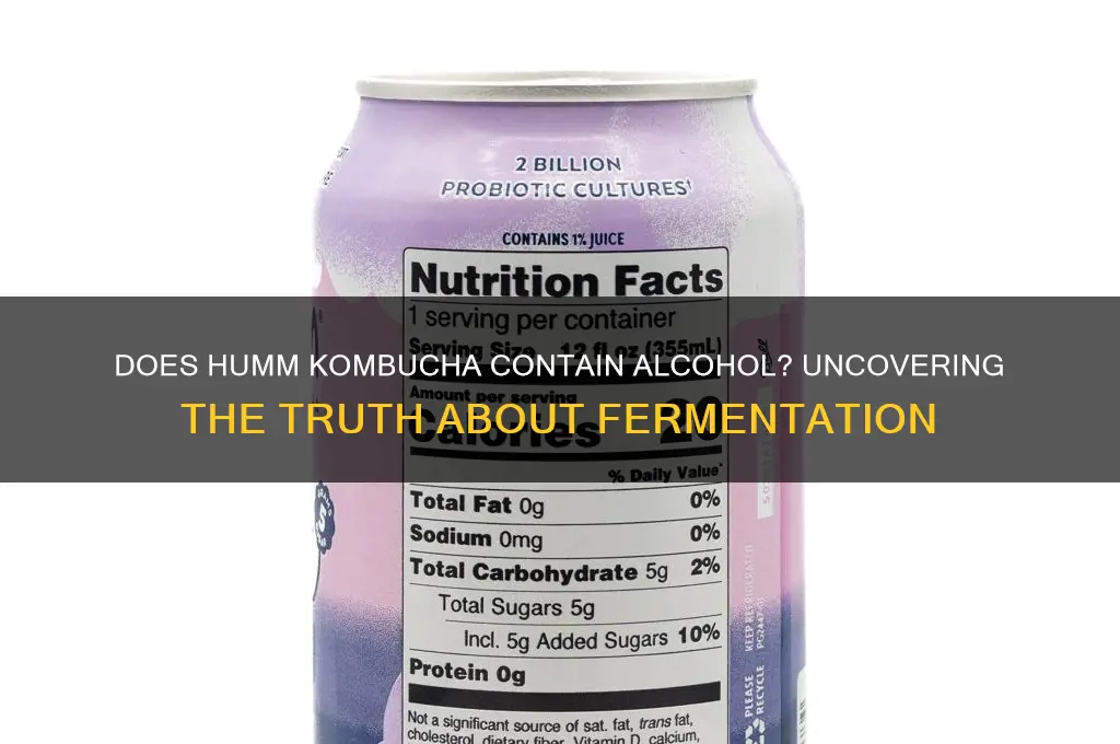 does humm kombucha have alcohol