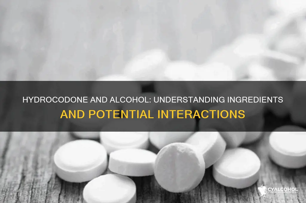 does hydrocodone have alcohol in it