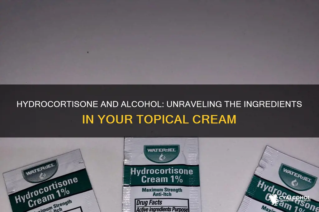 does hydrocortisone have alcohol in it