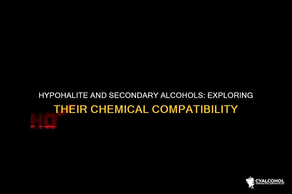 does hypohalite and secondary alcohol work