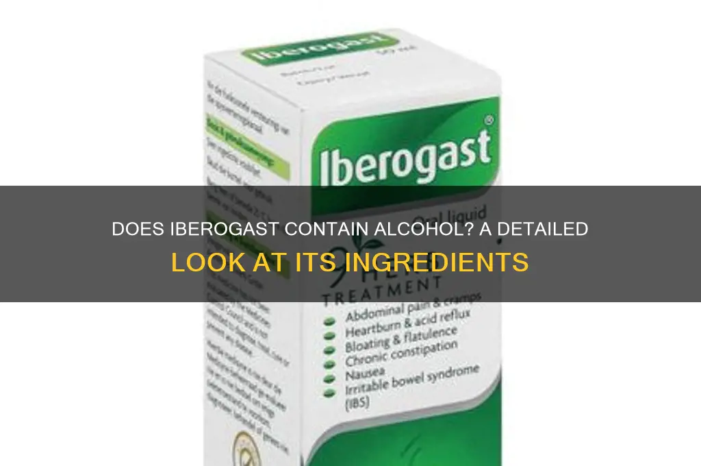 does iberogast have alcohol