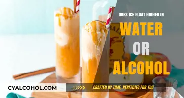 Ice Floatation: Comparing Water vs. Alcohol Surface Levels