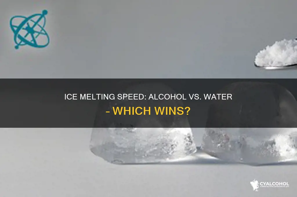 does ice melt faster in alcohol or water