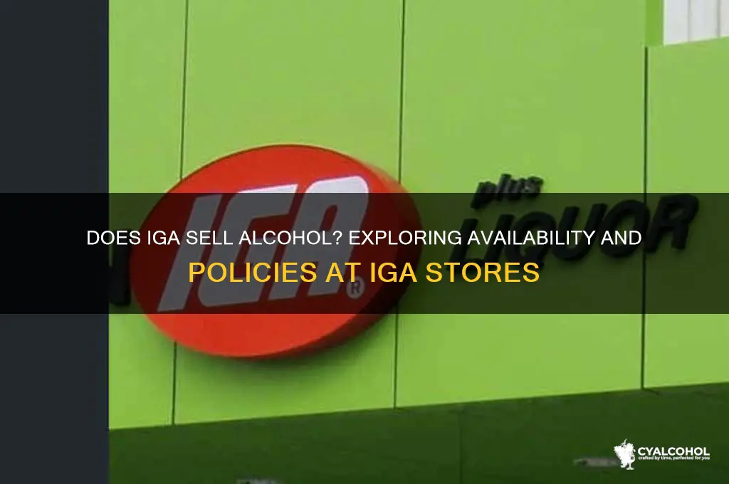 does iga have alcohol
