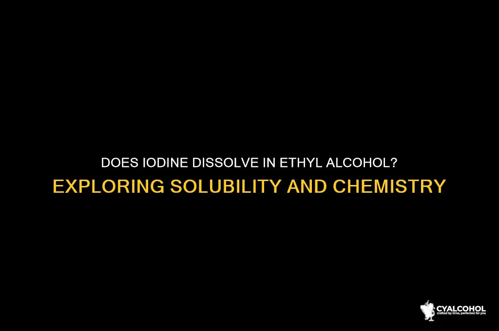 does iodine dissolve in ethyl alcohol
