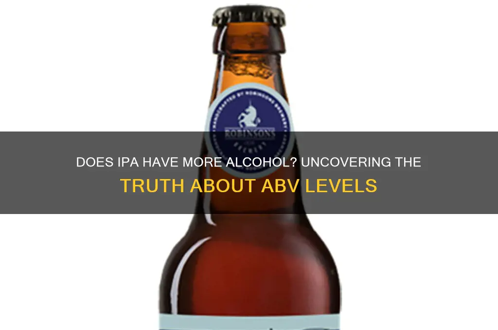 does ipa have more alcohol