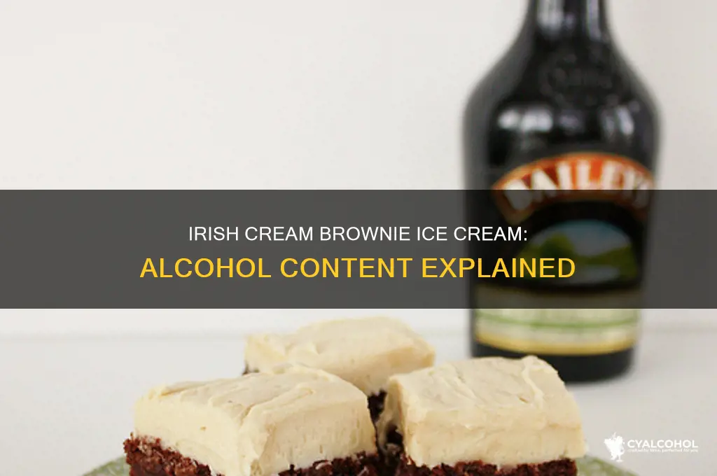 does irish cream brownie ice cream have alcohol