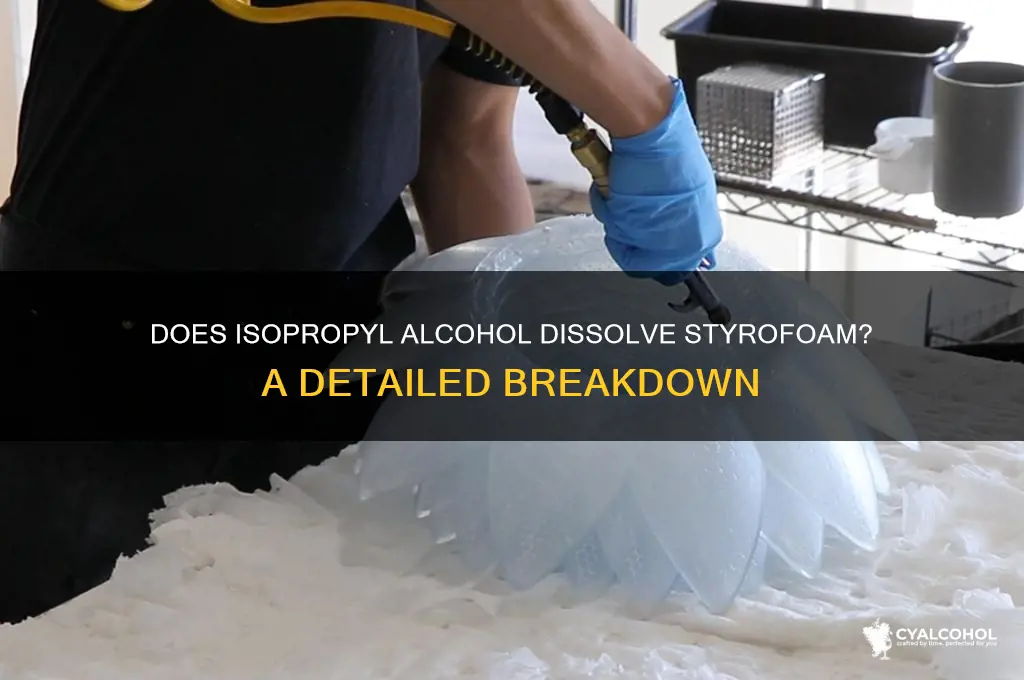 does iso alcohol break down styrofoam