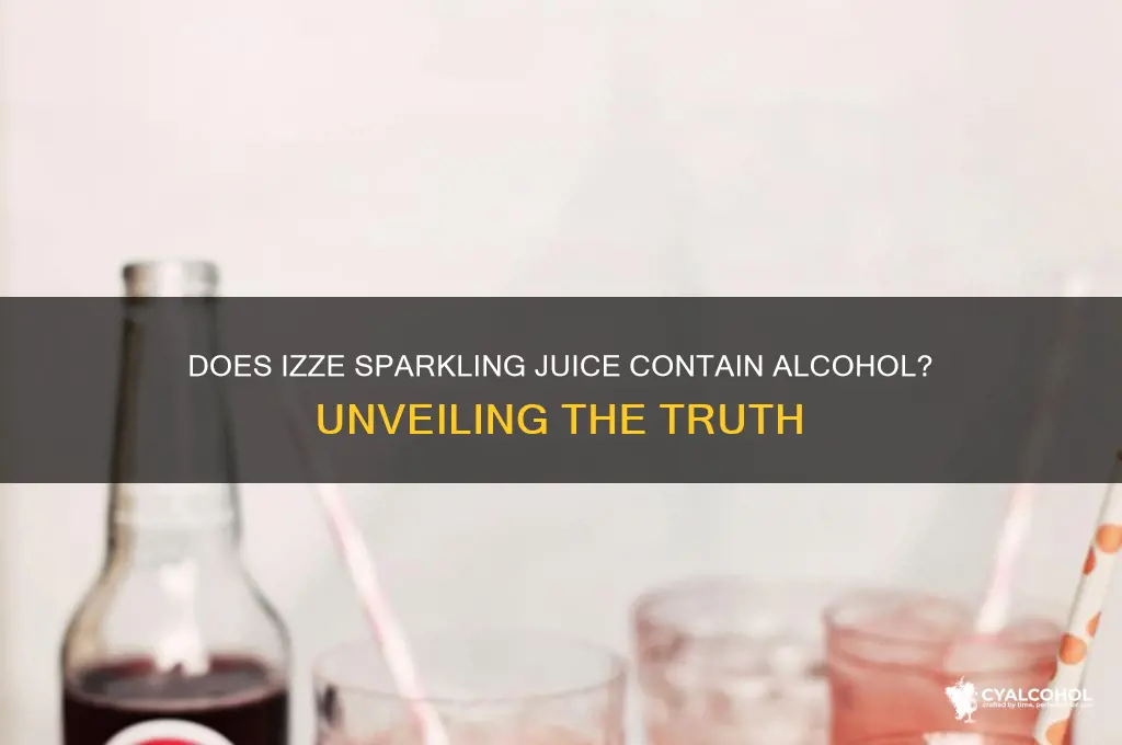 does izze sparkling juice have alcohol