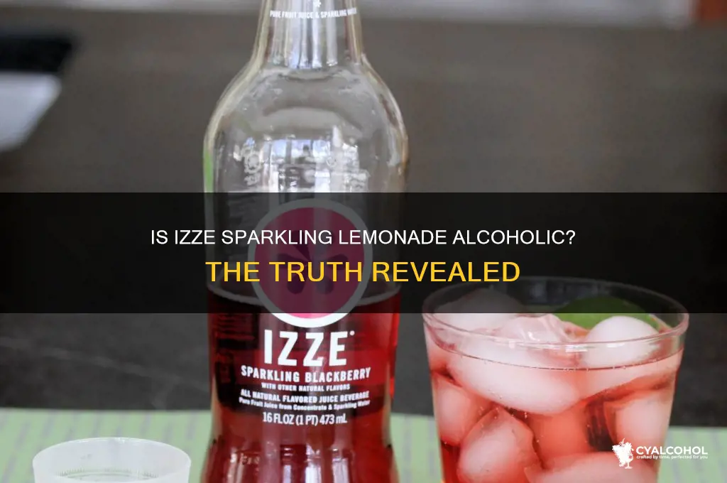 does izze sparkling lemonade have alcohol