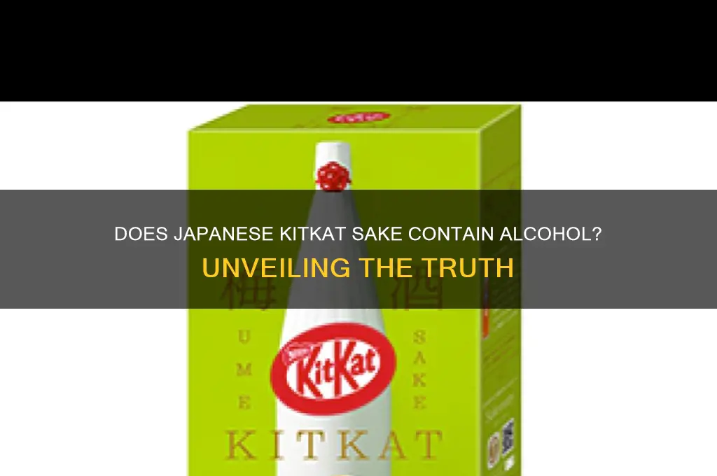 does japanese kitkat sake have alcohol