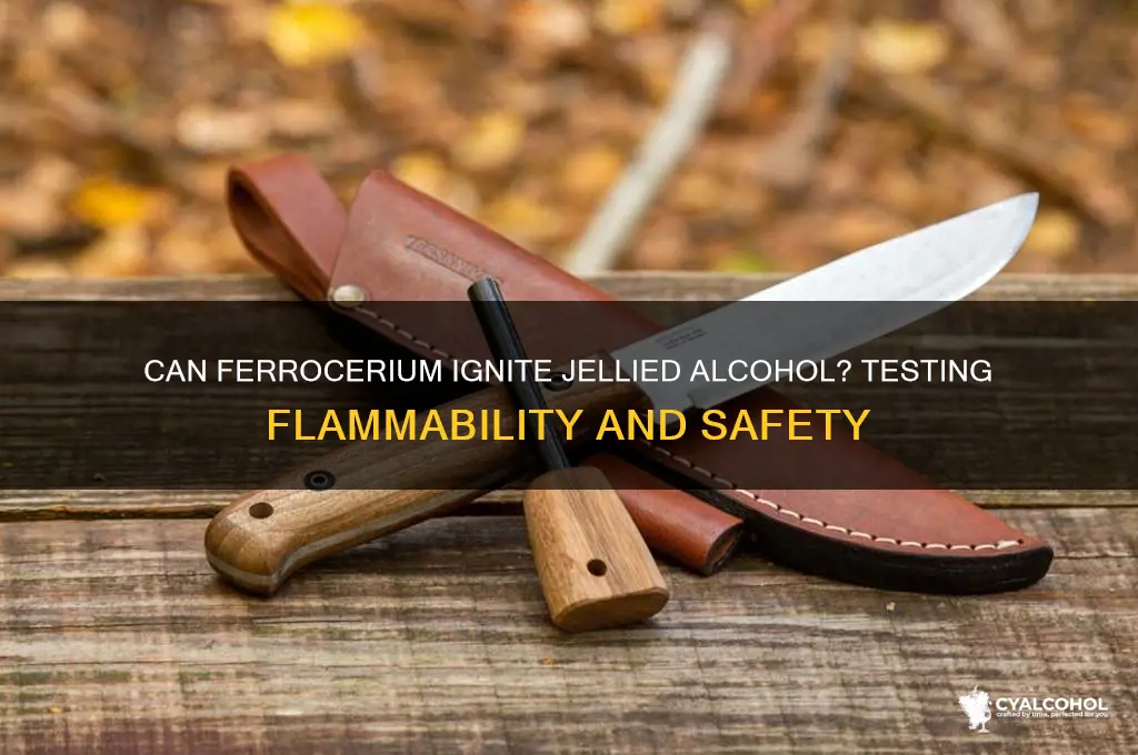 does jellied alcohol catch a spark from ferrocerum