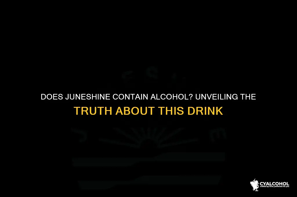 does juneshine have alcohol in it
