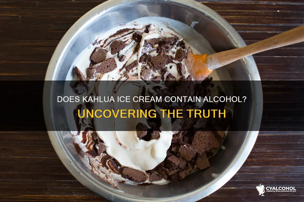 does kahlua ice cream have alcohol