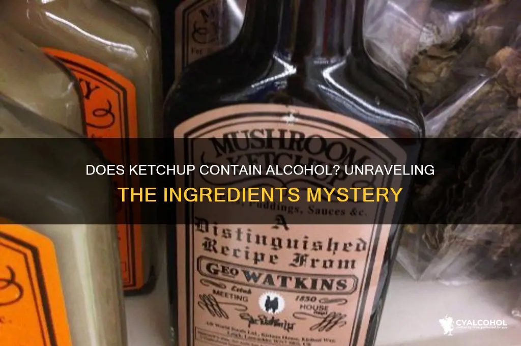 does ketchup have alcohol in it