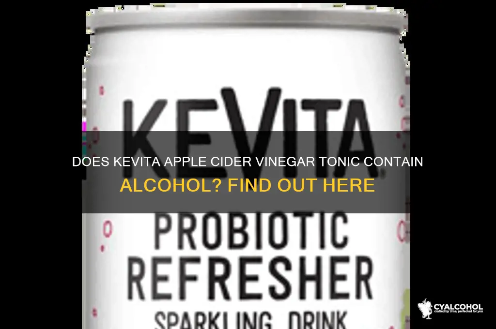 does kevita apple cider vinegar tonic have alcohol