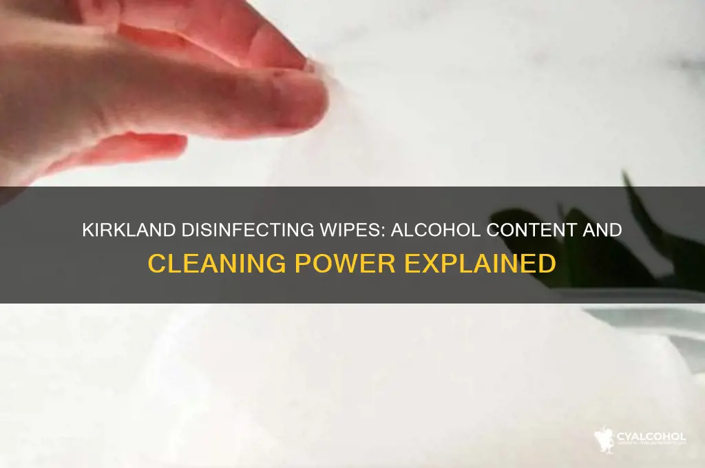 does kirkland disinfecting wipes have alcohol