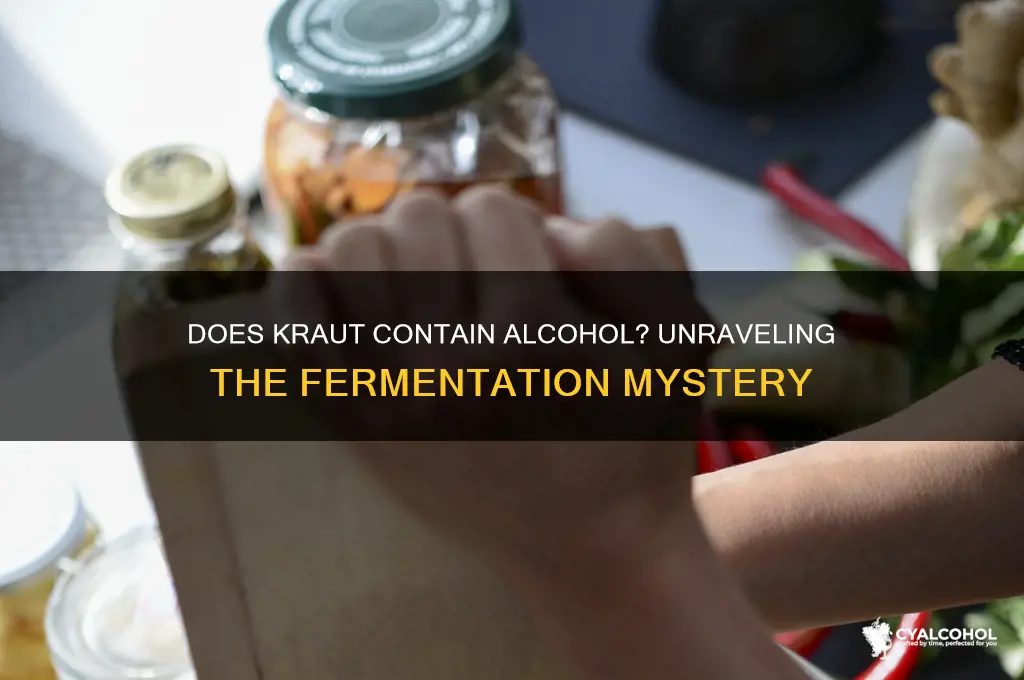 does kraut have alcohol