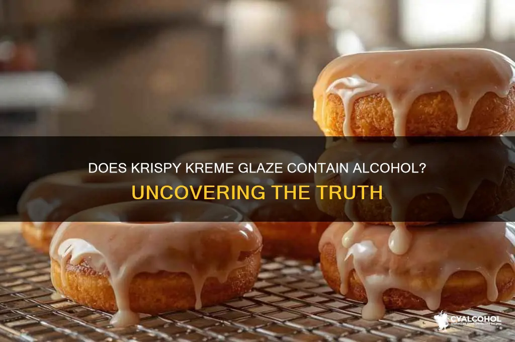 does krispy kreme glaze have alcohol