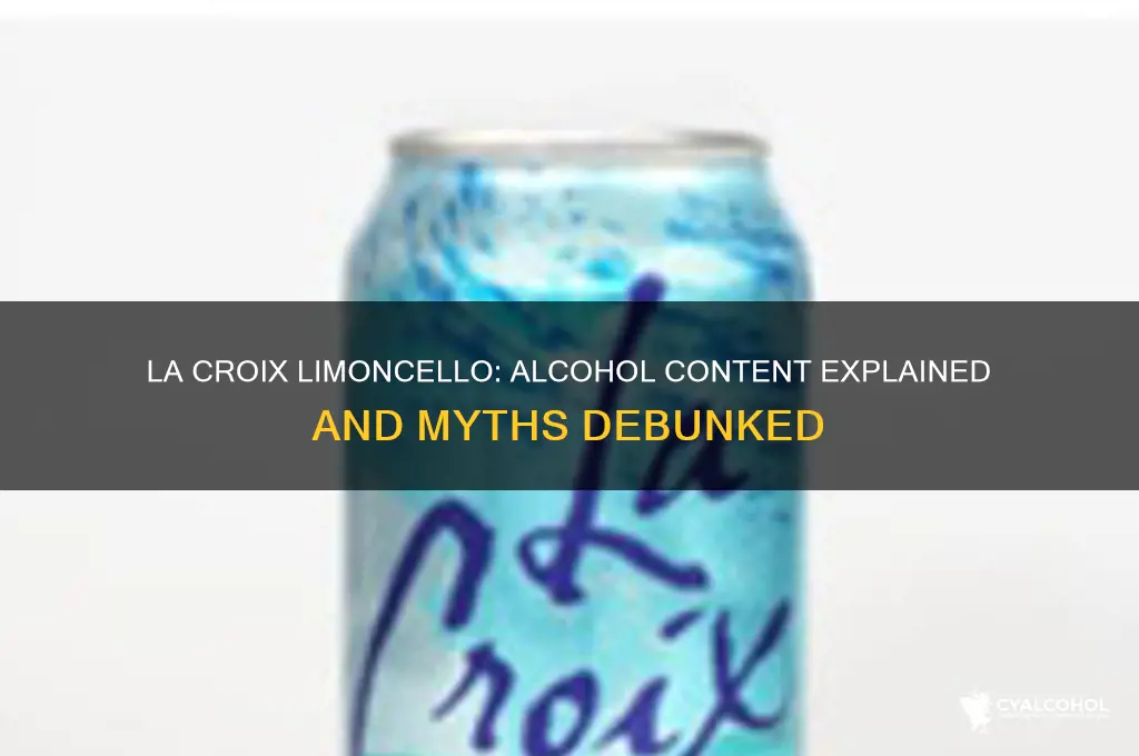 does la croix limoncello have alcohol