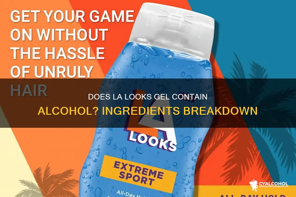 does la looks gel have alcohol in it