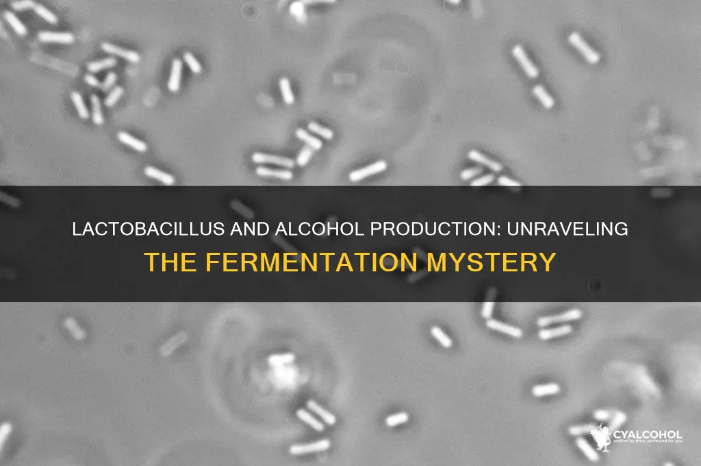 does lactobacillus create alcohol