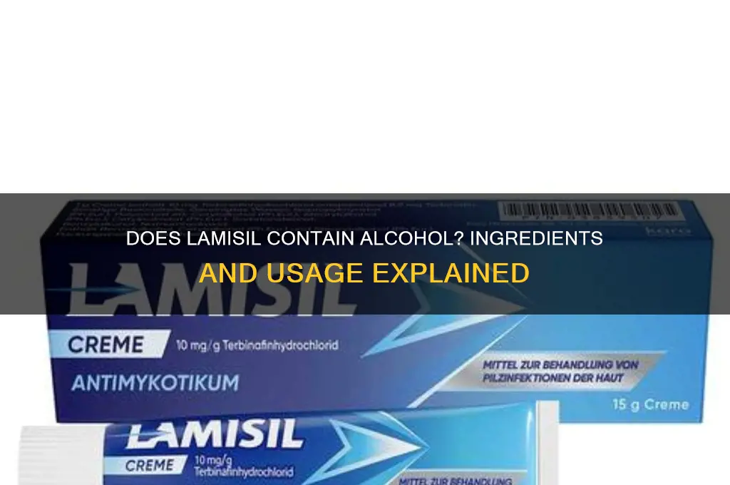 does lamisil have alcohol in it