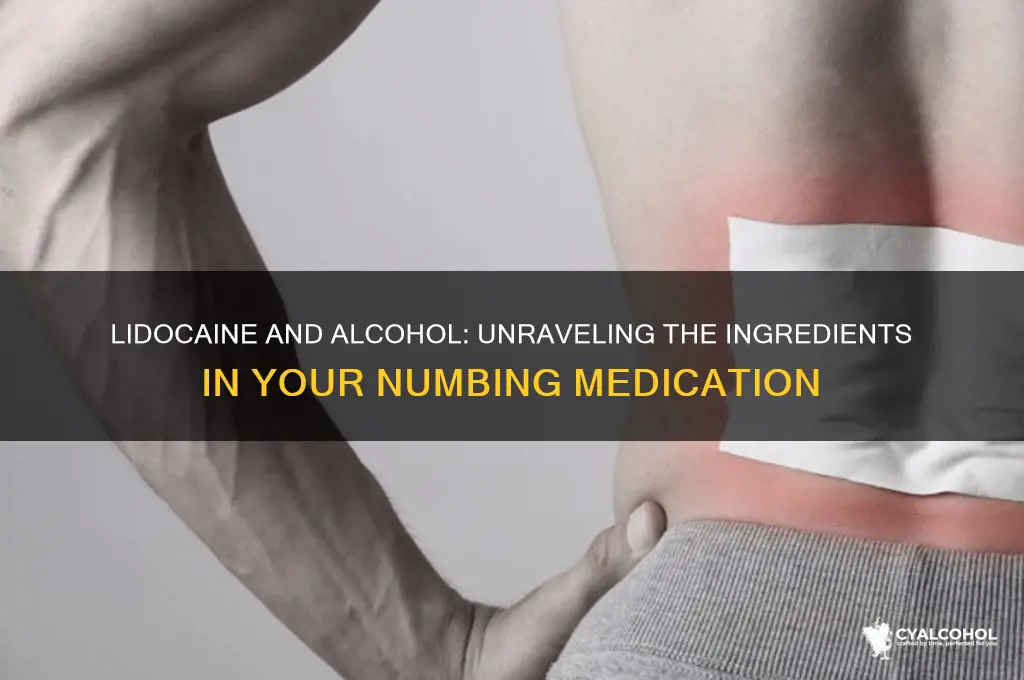 does lidocaine have alcohol in it