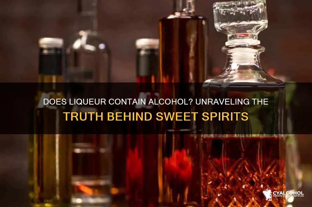 does liquer have alcohol