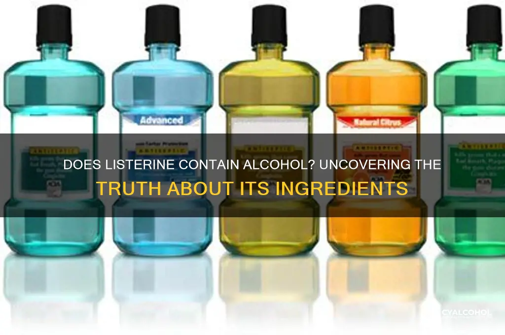does listerine has alcohol