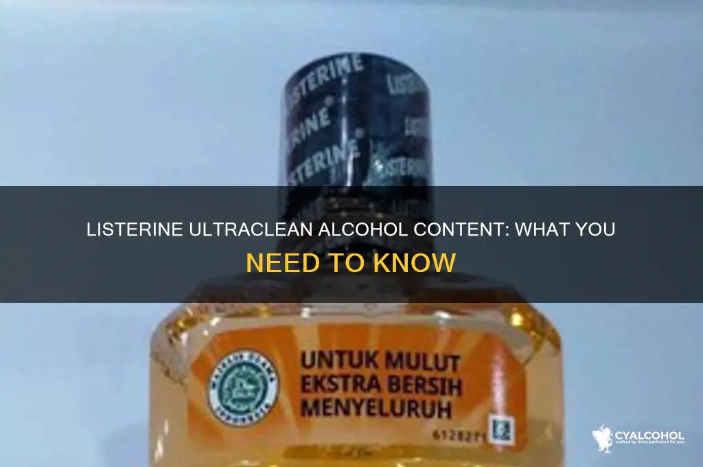 does listerine ultraclean have alcohol