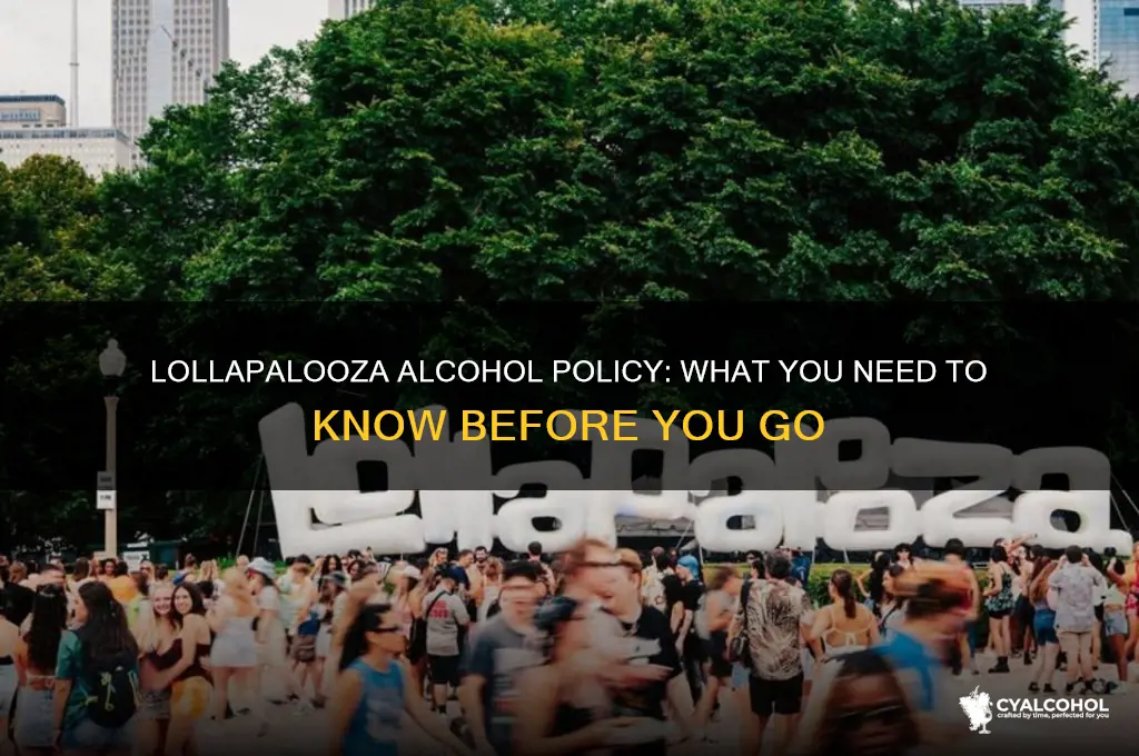 does lollapalooza have alcohol