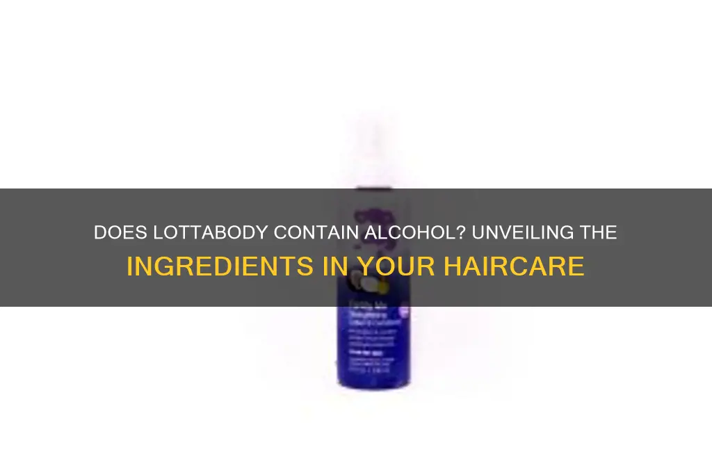 does lottabody have alcohol in it