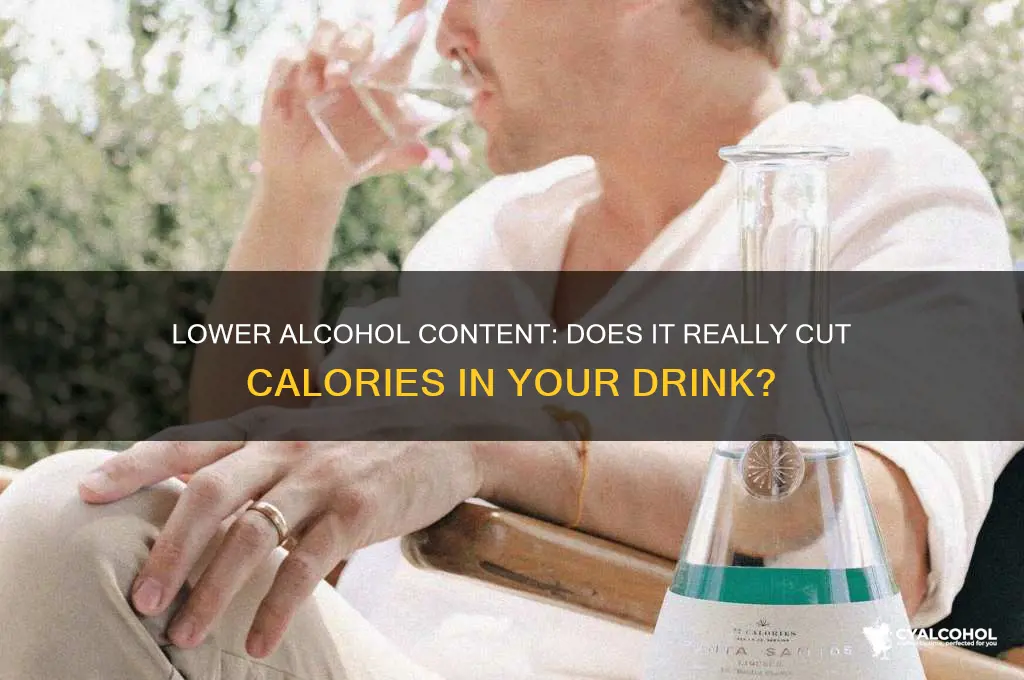 does lower alcohol mean lower calories