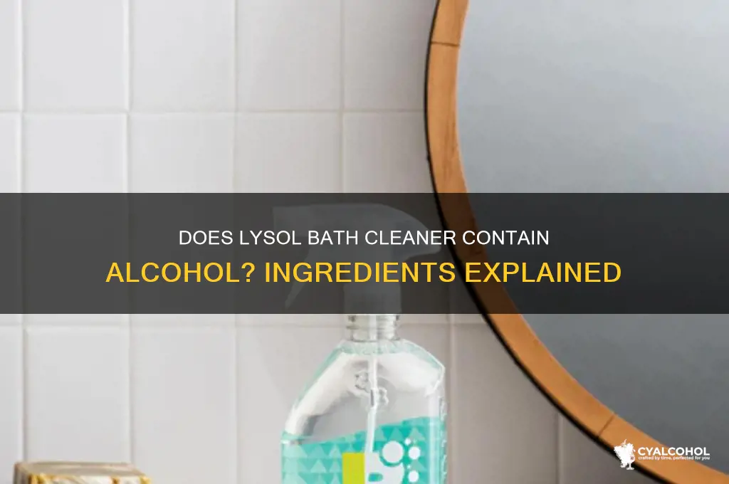 does lysol bath cleaner have alcohol in it