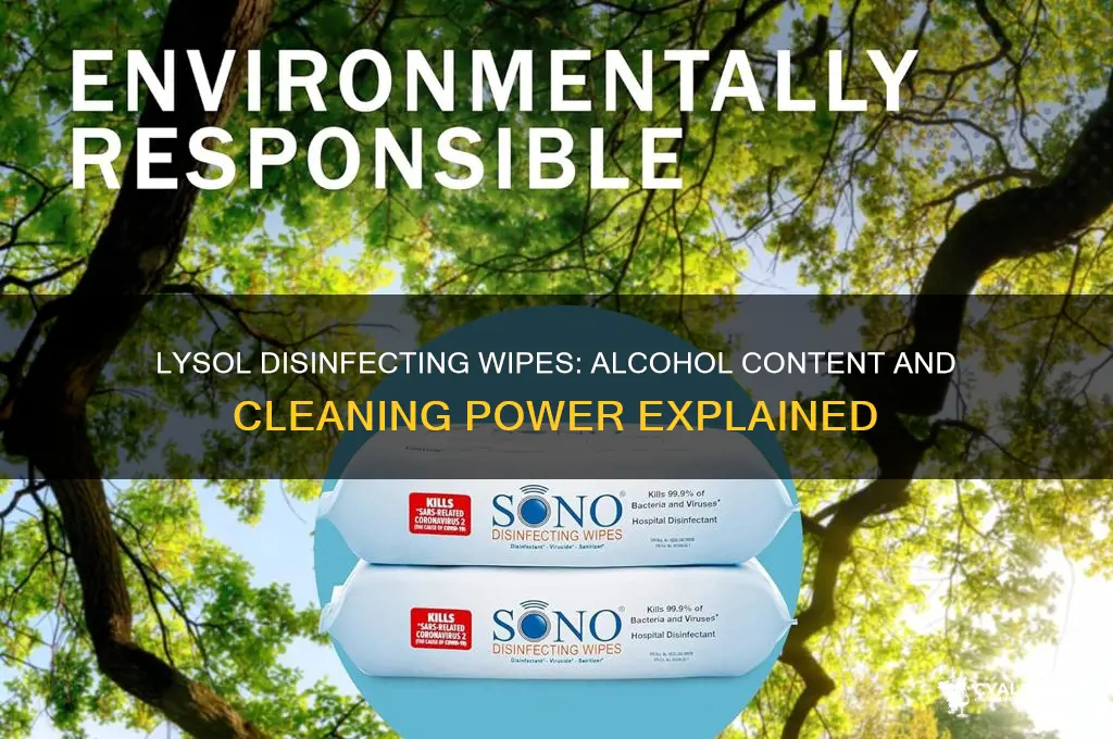 does lysol disinfect wipe have alcohol
