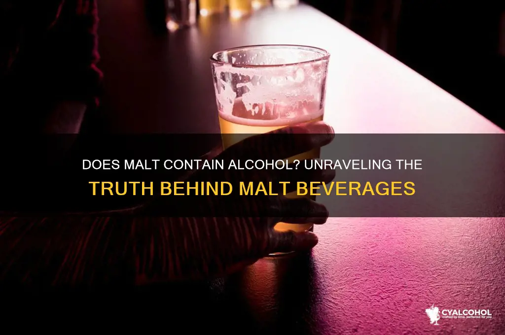does malt have alcohol