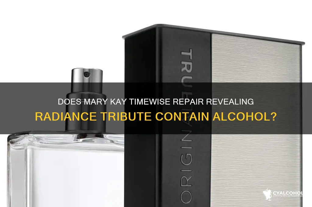 does mary kay tribute contan alcohol