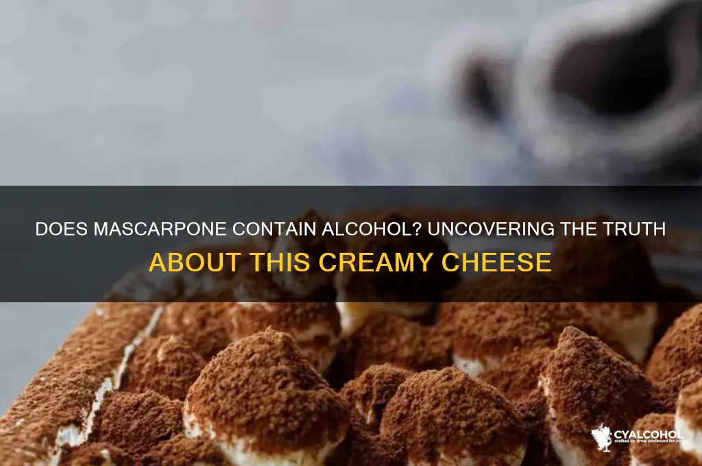 does mascarpone have alcohol