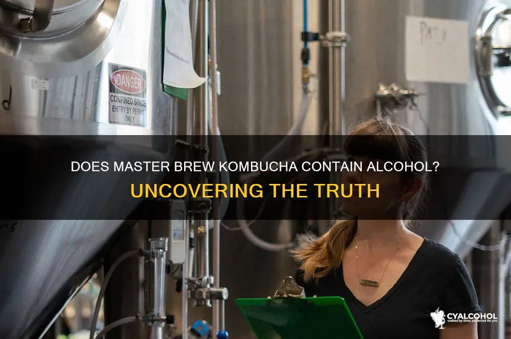 does master brew kombucha have alcohol