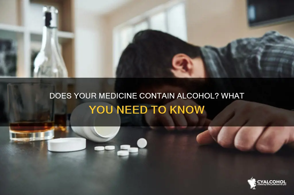 does medicine have alcohol in it