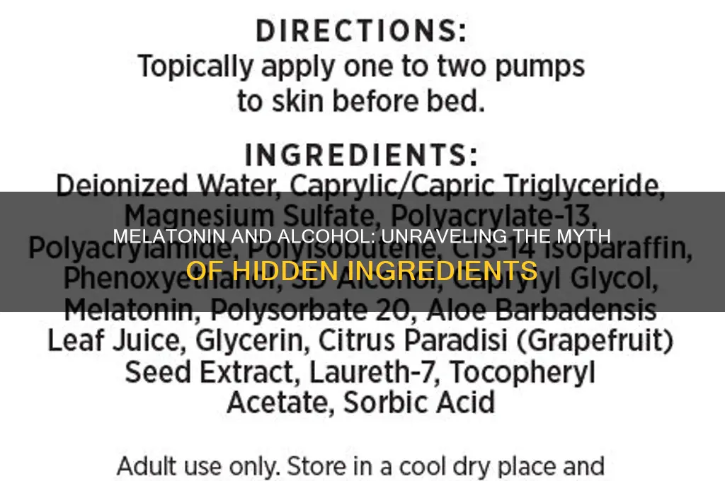 does melatonin have alcohol in it