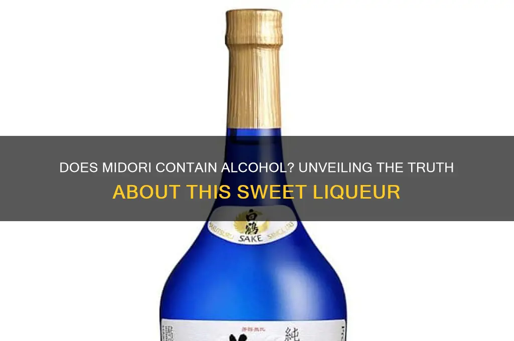 does midori have alcohol
