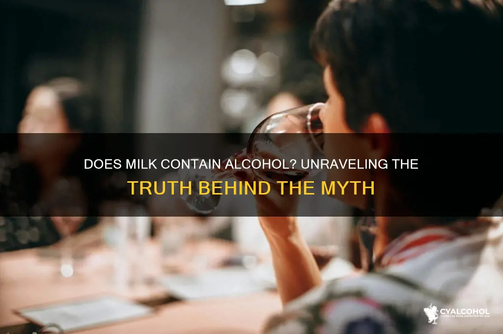 does milk have alcohol