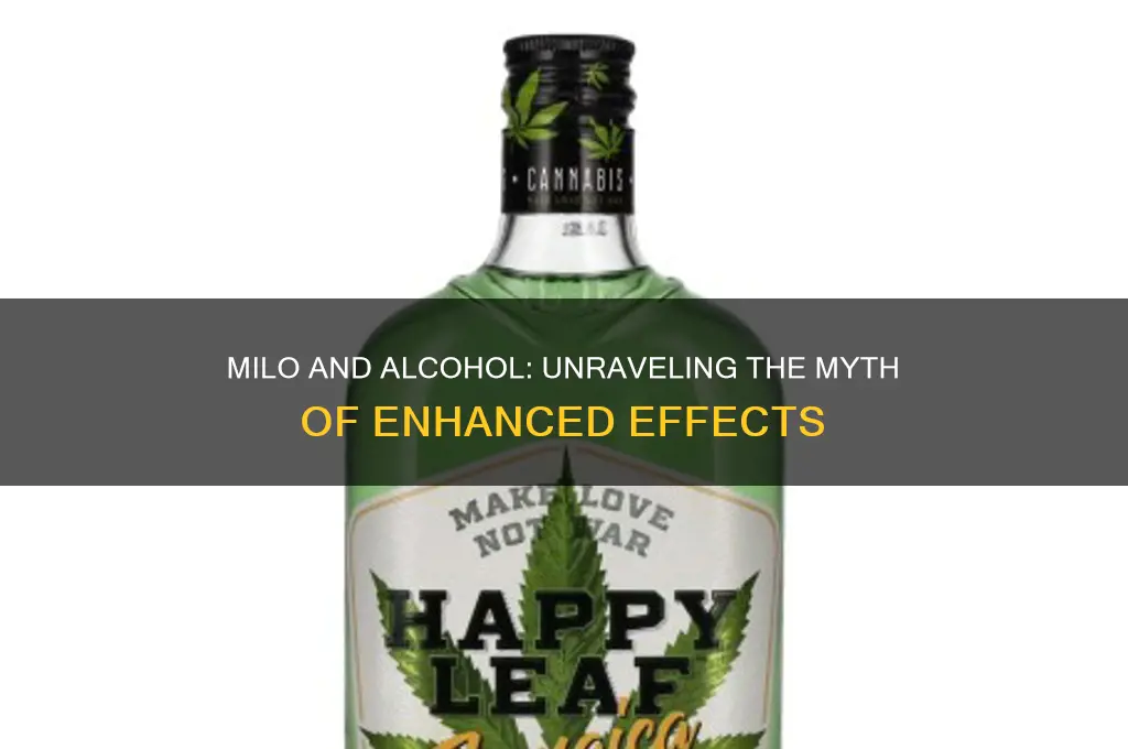 does milo enhance alcohol